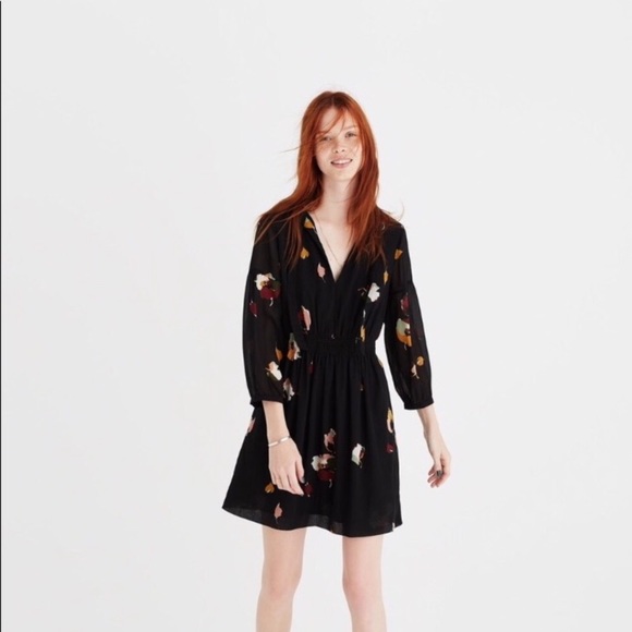 Madewell Dresses & Skirts - Madewell Black Floral Dress